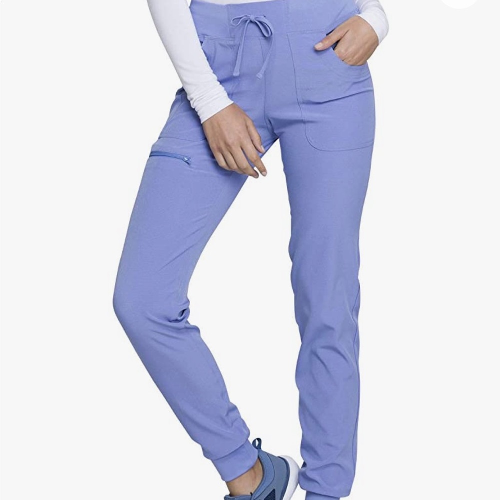 Heartsoul Break On Through Women Scrubs Pant Jogger Small Tall Ciel Blue
